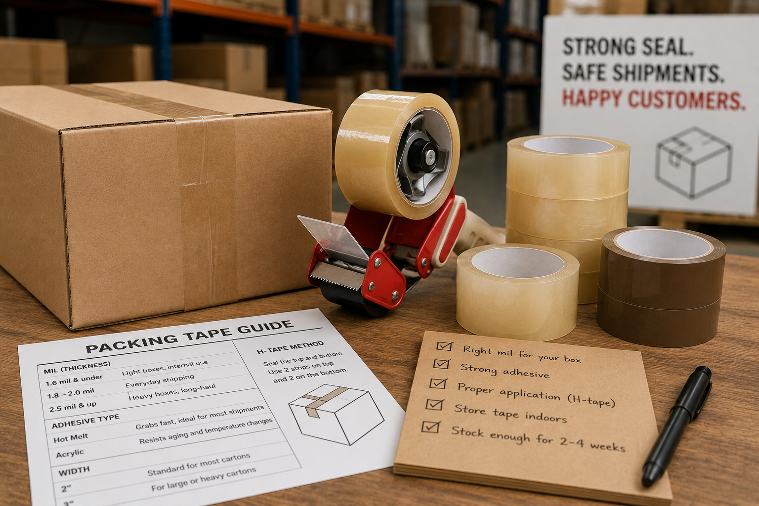 Packing Tape Guide on Choosing the Right Mil and Width and Adhesive for Your Shipments