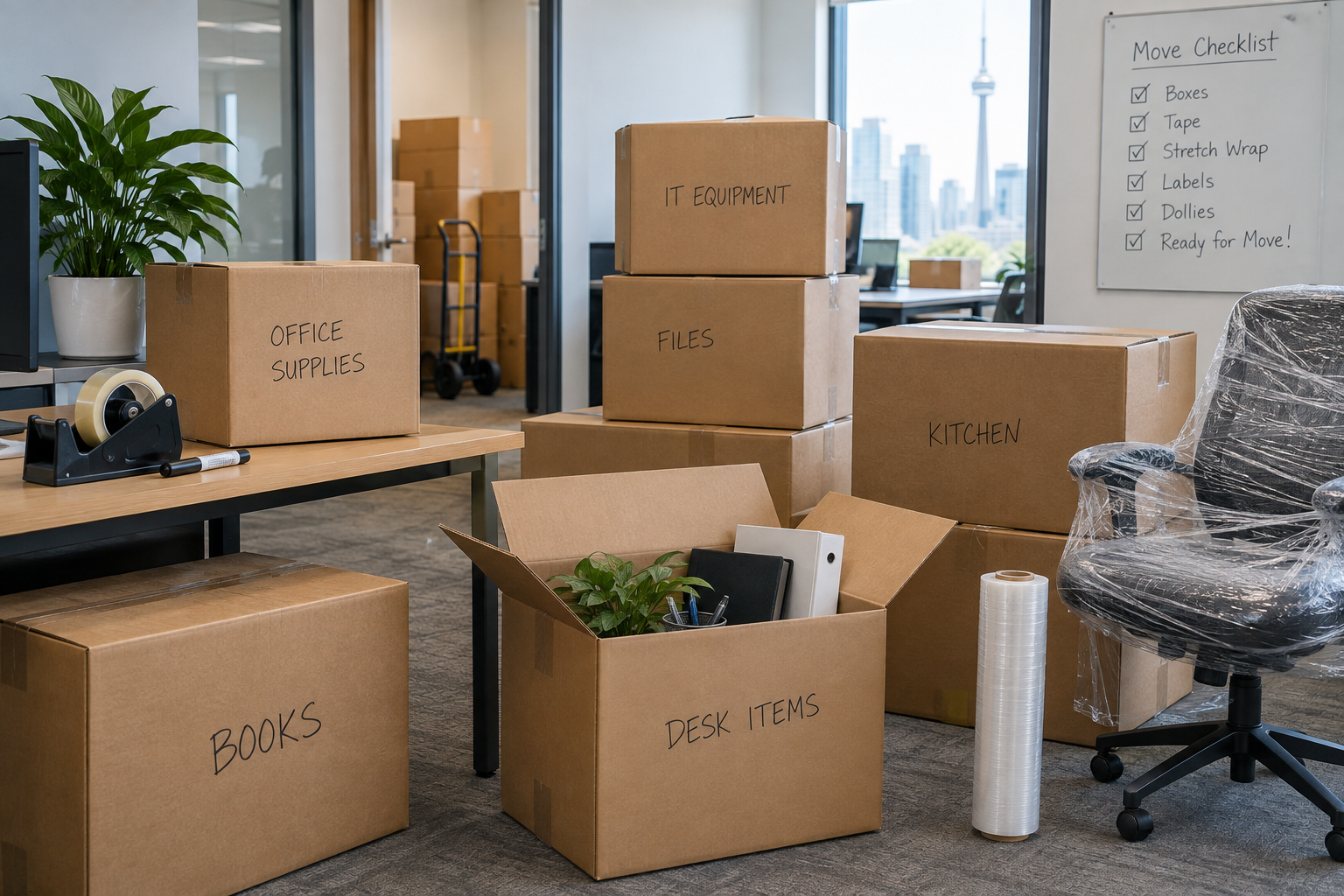 Planning Box Supply for an Office Move or Moving Job in the GTA