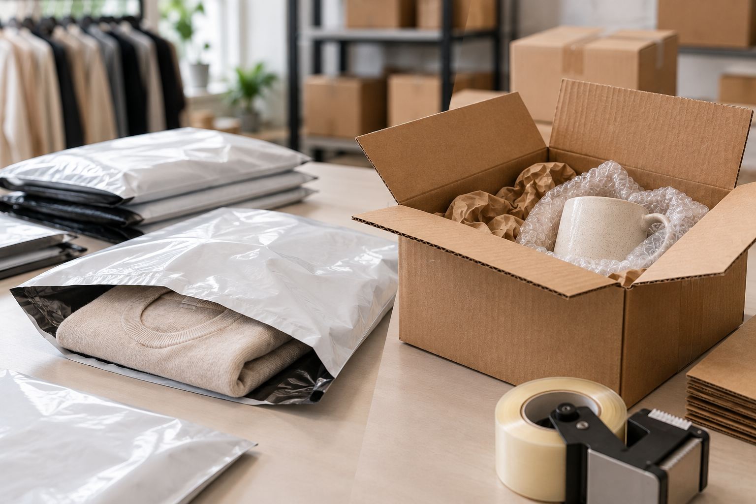 Poly Mailers vs Corrugated Boxes